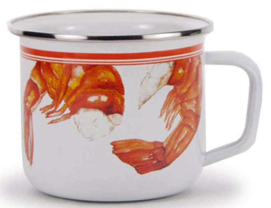 Shrimp Enamelware Grandmug by Golden Rabbit Enamelware-1