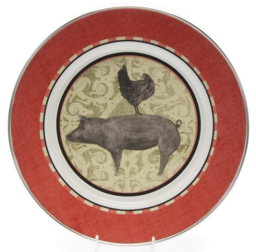 Farm To Table Enamelware Dinner Plate by Golden Rabbit Enamelware-1