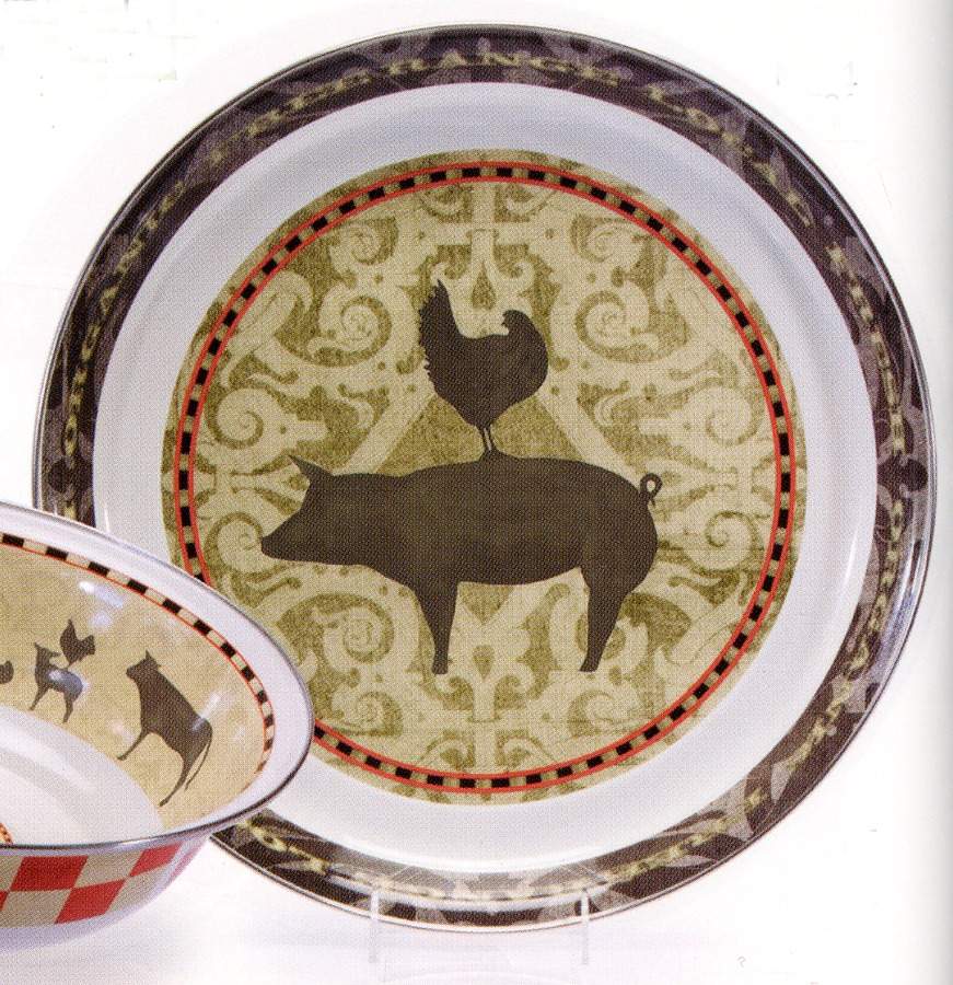 Farm To Table Enamelware Service Plate (Charger) by Golden Rabbit Enamelware-1