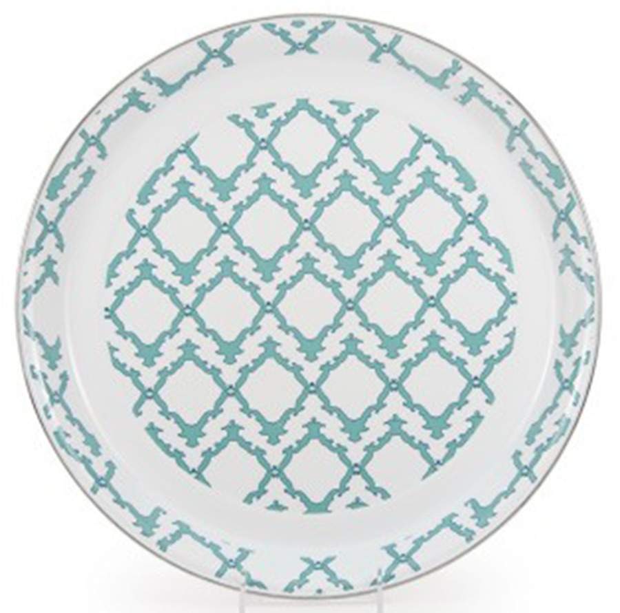 Charleston Green Enamelware 15" Round Tray by Golden Rabbit Enamelware-1