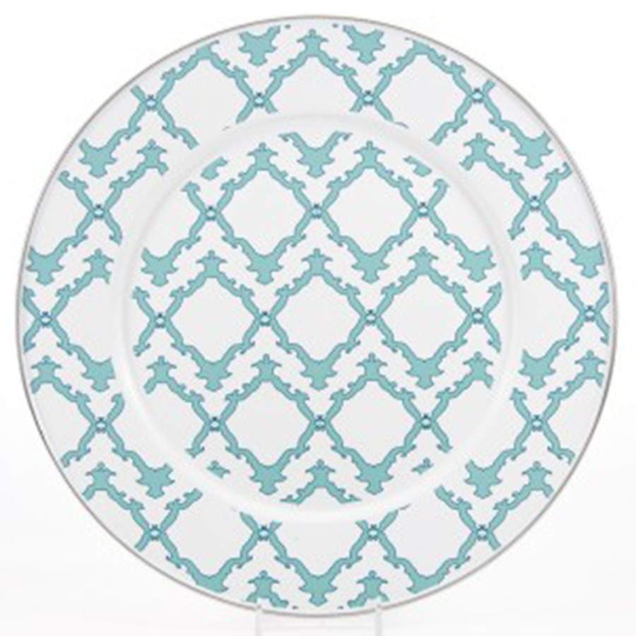 Charleston Green Enamelware Service Plate (Charger) by Golden Rabbit Enamelware-1