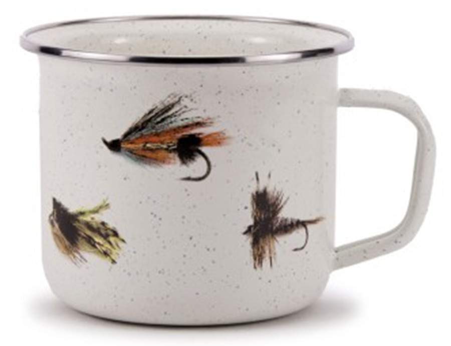 Fishing Fly Enamelware Grandmug by Golden Rabbit Enamelware-1