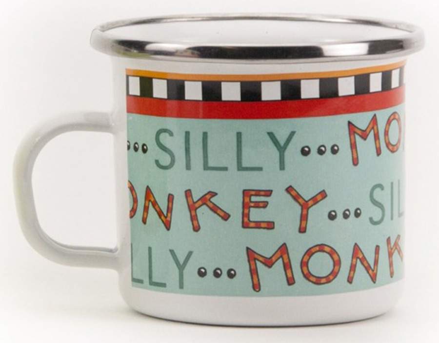 Monkey Enamelware Child's Mug by Golden Rabbit Enamelware-1
