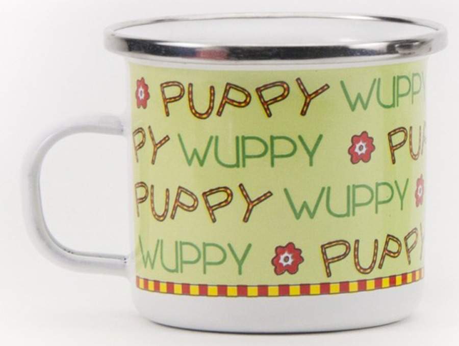 Puppy Enamelware Child's Mug by Golden Rabbit Enamelware-1