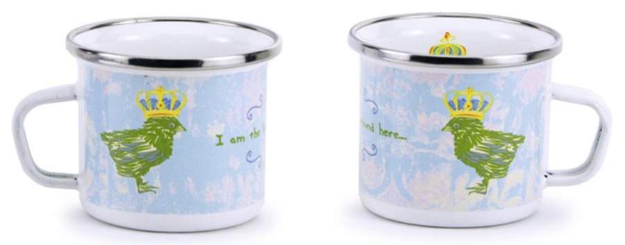Chirp Boy Enamelware Child's Mug by Golden Rabbit Enamelware-1