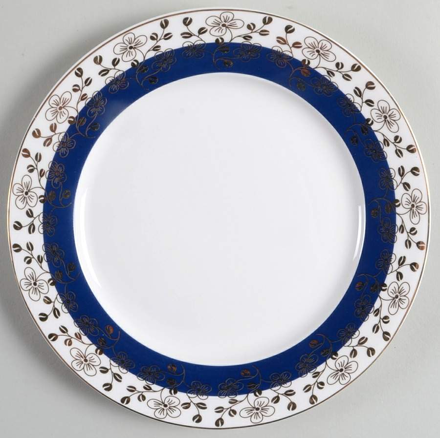 Cobalt Blue Gold Salad Plate by Grace's Teaware-1