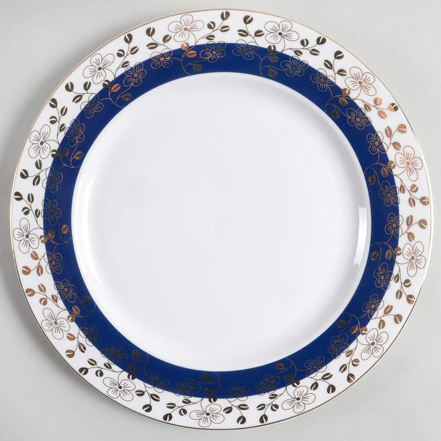 Cobalt Blue Gold Dinner Plate by Grace's Teaware-1