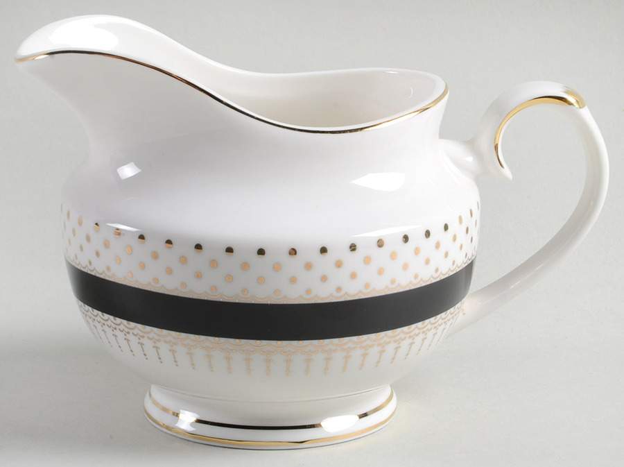 Pin Dots Black Creamer by Grace's Teaware-1