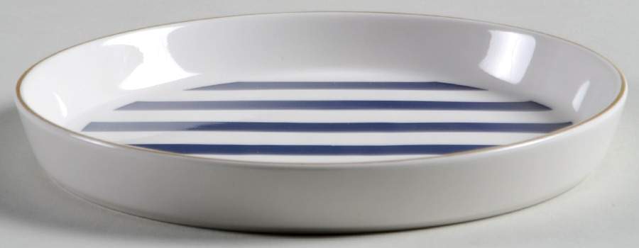 Big Navy Blue Dots Dessert/Pie Plate by Grace's Teaware-1