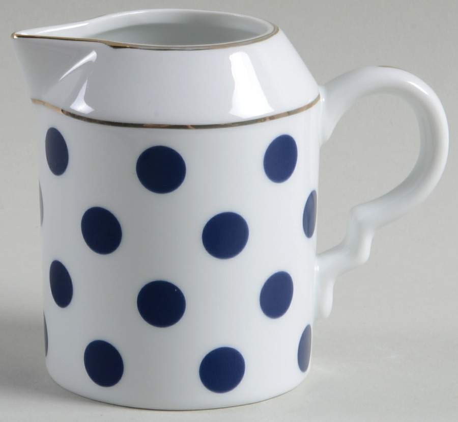 Big Navy Blue Dots Creamer by Grace's Teaware-1