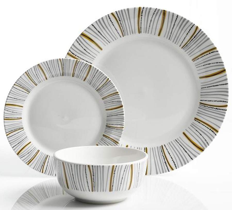 Classic Burst Dinner Plate by Gibson Designs-1