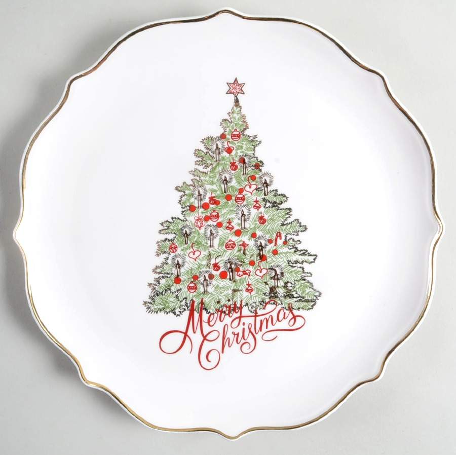 Star Tree Scallop Dinner Plate by Grace's Teaware-1