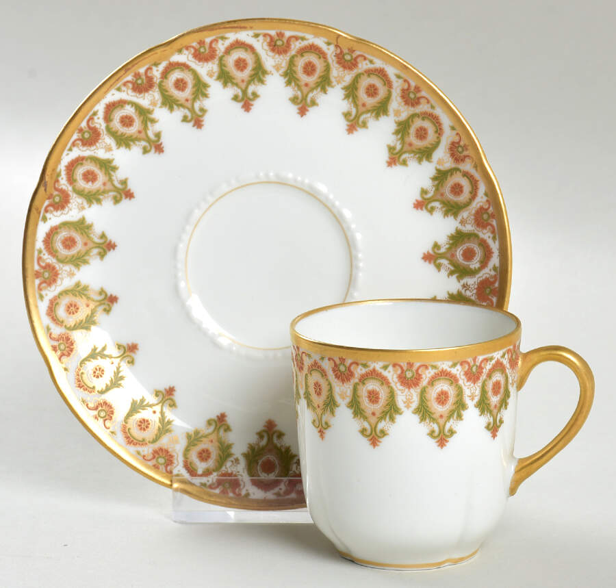 GUE828 Flat Demitasse Cup & Saucer Set by WM Guerin-1