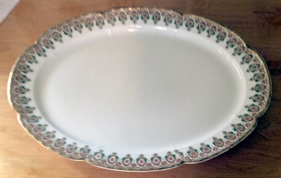 GUE828 16" Oval Serving Platter by WM Guerin-1