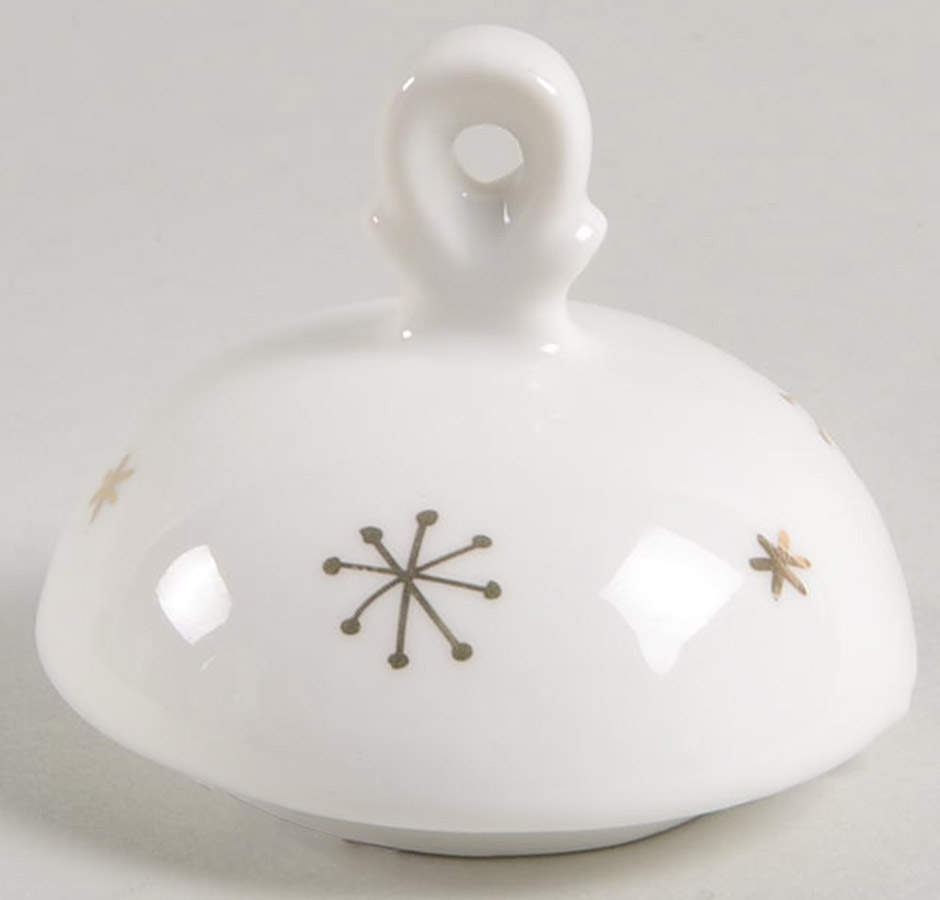Green Gold Trees Lid for Sugar Bowl by Grace's Teaware-1