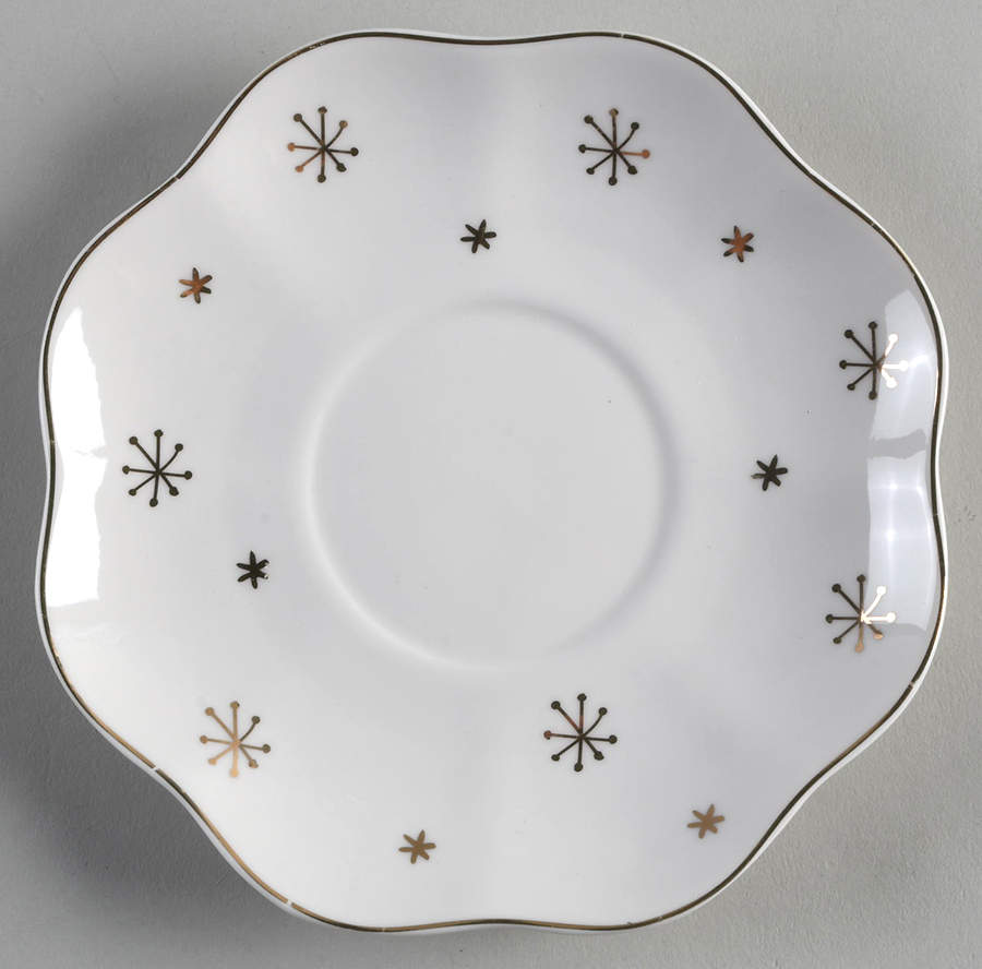 Green Gold Trees Saucer by Grace's Teaware-1