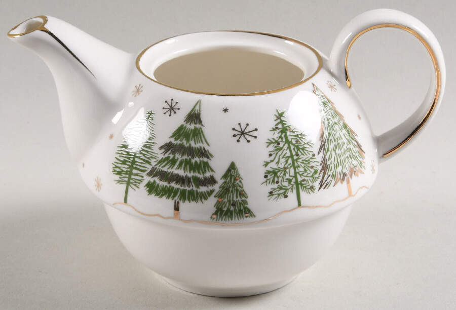 Green Gold Trees Tea for 1-Teapot No Lid by Grace's Teaware-1