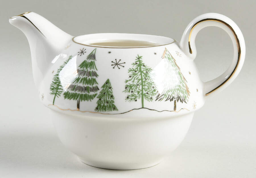 Green Gold Trees Tea for 1-Teapot No Lid by Grace's Teaware-1