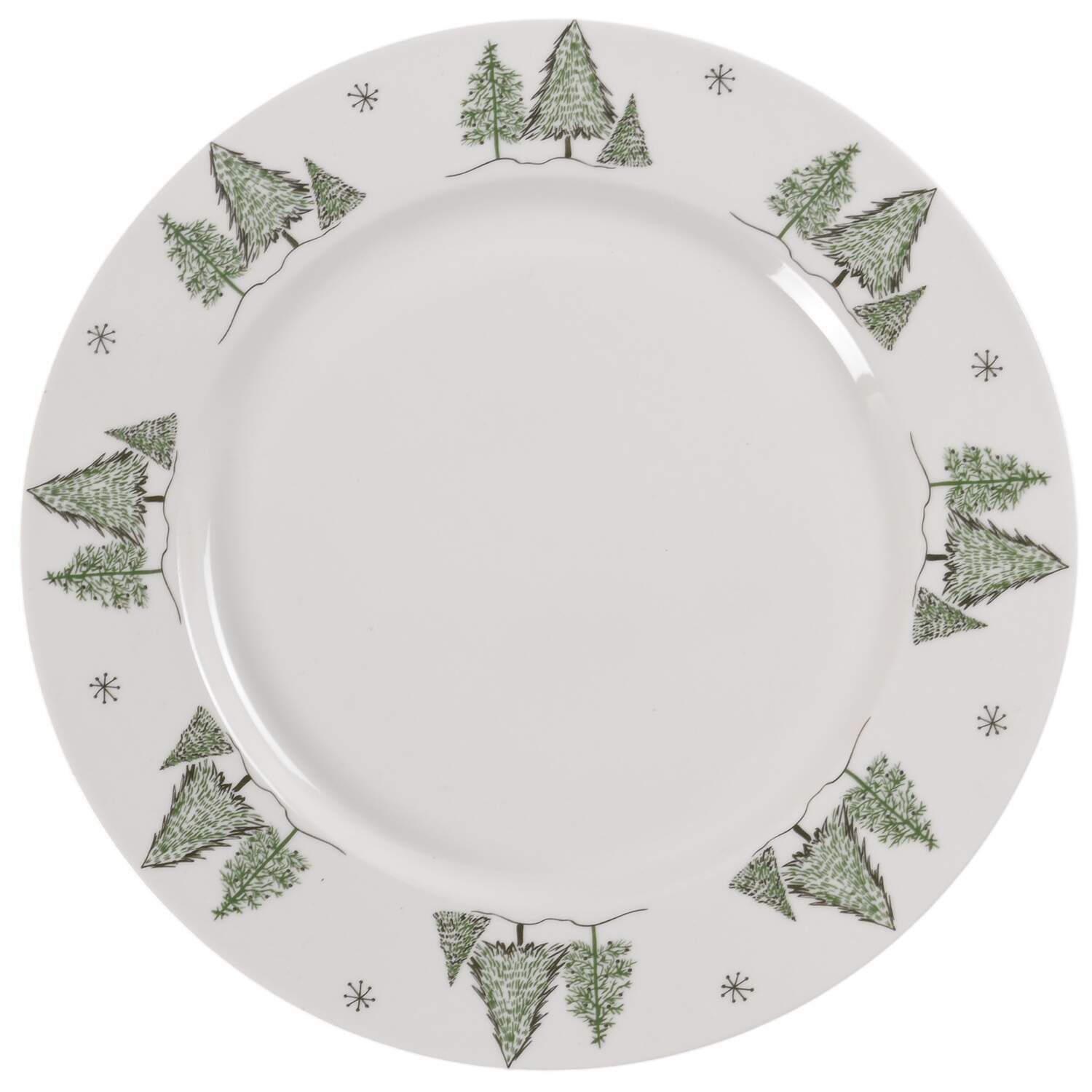 Green Gold Trees Dinner Plate by Grace's Teaware-1
