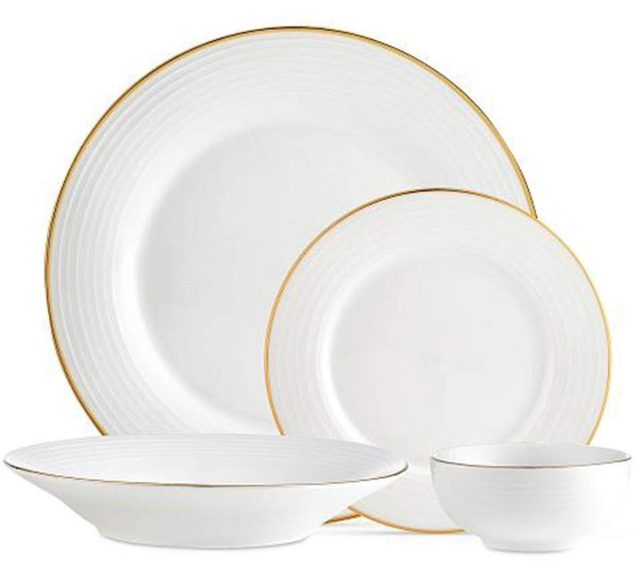 Saba (Gold Trim) Dinner Plate by Godinger-1