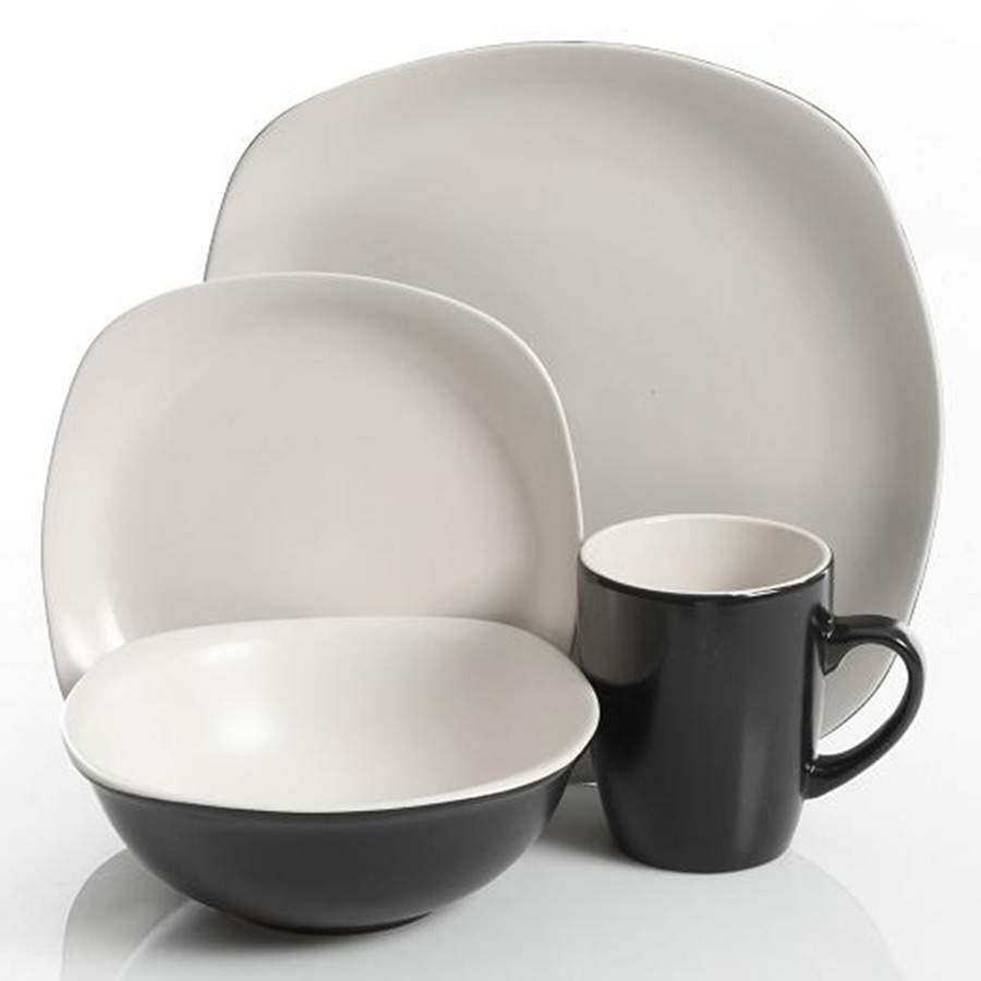 Tristen White Dinner Plate by Gibson Designs-1