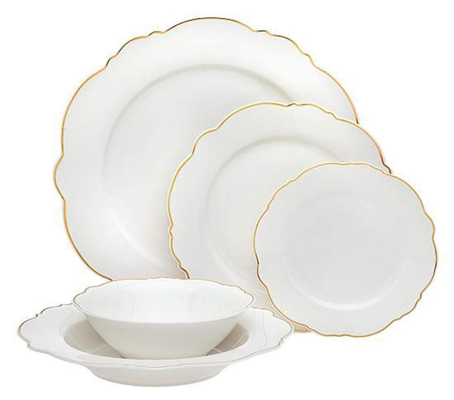 Bristol Gold Trim Dinner Plate by Godinger-1
