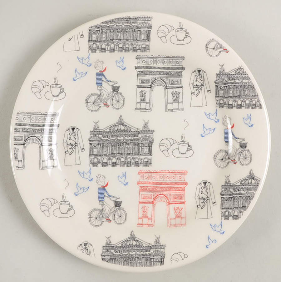 Ca C'est Paris Canape Plate by Faiencerie De Gien-1