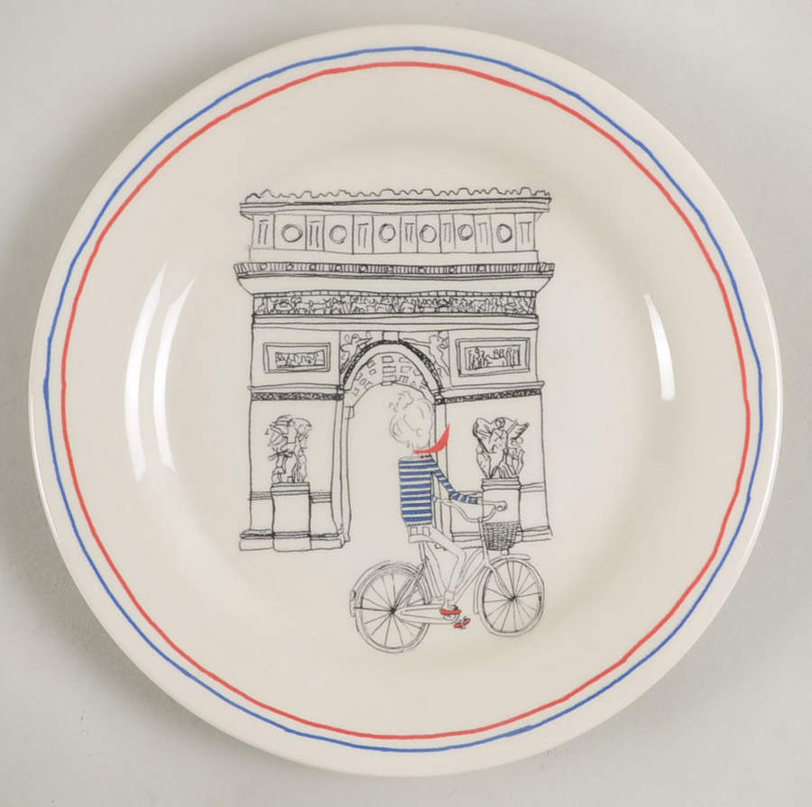 Ca C'est Paris Canape Plate by Faiencerie De Gien-1