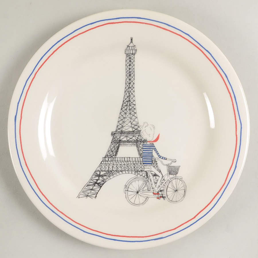 Ca C'est Paris Canape Plate by Faiencerie De Gien-1