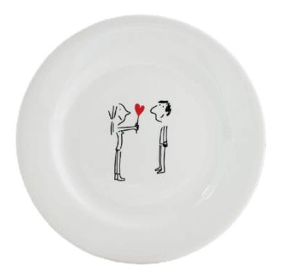 Les Amoureux Salad/Dessert Plate by Faiencerie De Gien-1