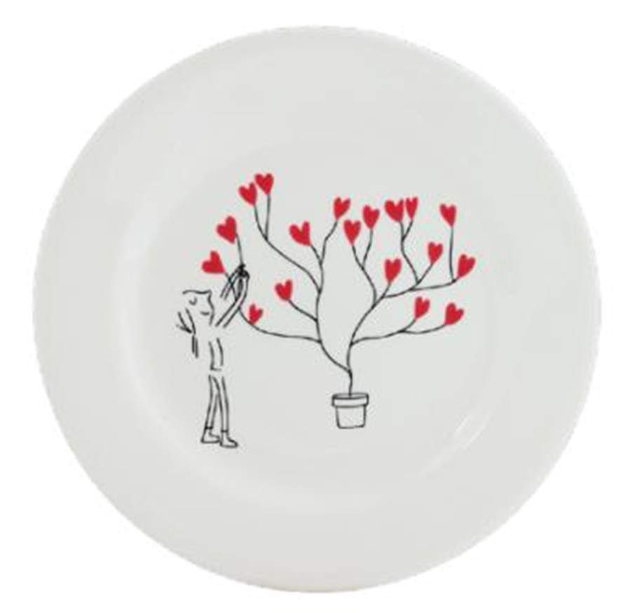 Les Amoureux Salad/Dessert Plate by Faiencerie De Gien-1