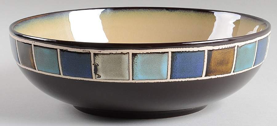 Casa Azul 9" Round Serving Bowl by Gibson Designs-1