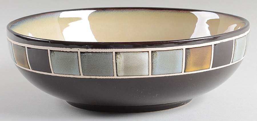 Casa Gris 9" Round Serving Bowl by Gibson Designs-1