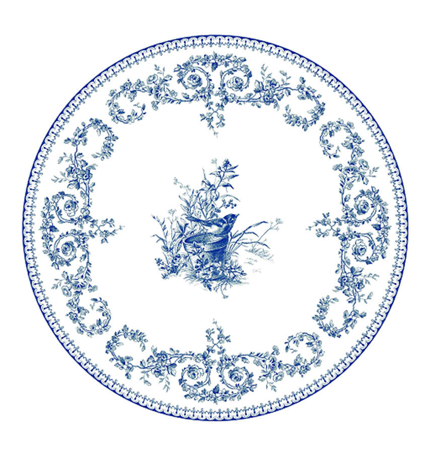 Les Depareillees Dinner Plate by Faiencerie De Gien-1