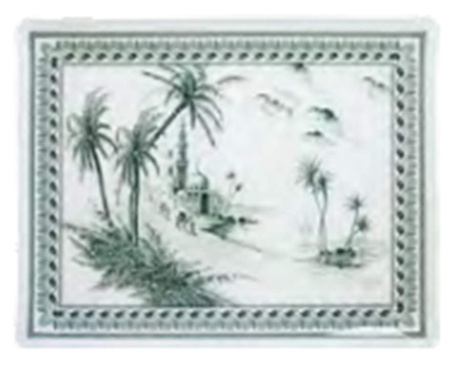 Les Depareillees 19" Acrylic Rectangular Tray by Faiencerie De Gien-1