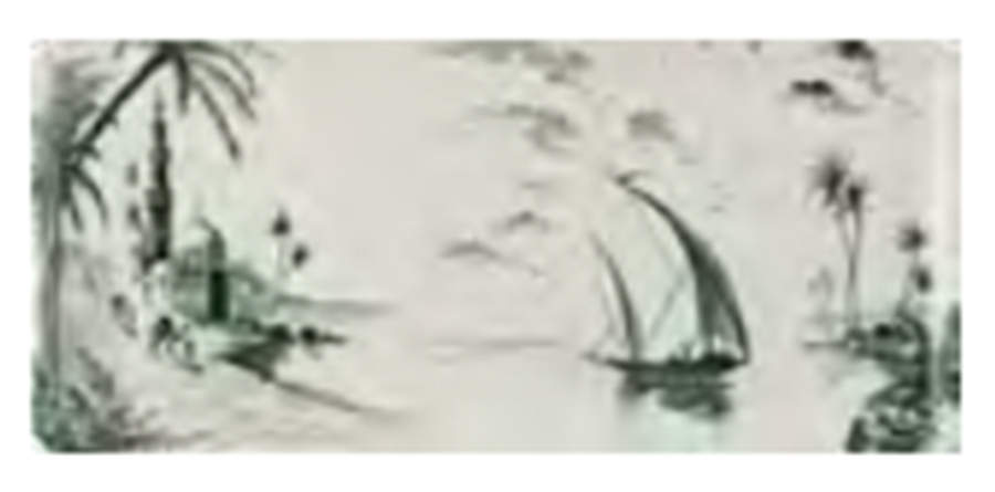 Les Depareillees Oblong Tray 14" by Faiencerie De Gien-1