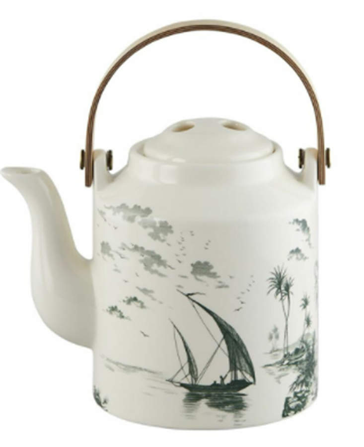 Les Depareillees Teapot & Lid by Faiencerie De Gien-1