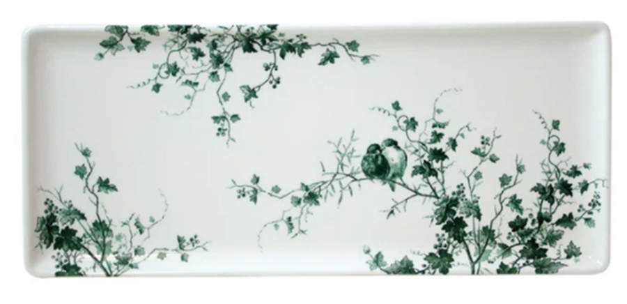 Les Oiseaux Oblong Tray 14" by Faiencerie De Gien-1