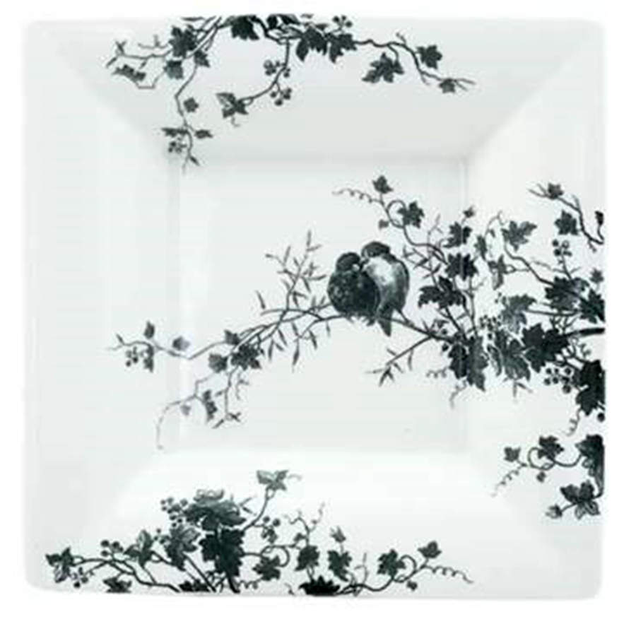Les Oiseaux Candy Dish-Square 6" by Faiencerie De Gien-1