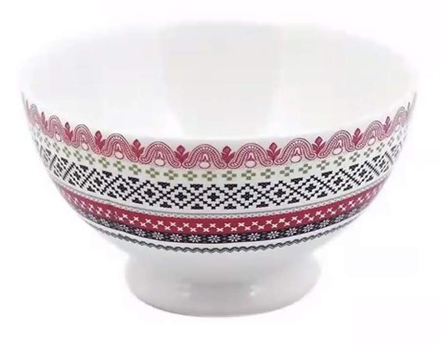 Scandinavian Winter 12" Round Serving Bowl by Faiencerie De Gien-1