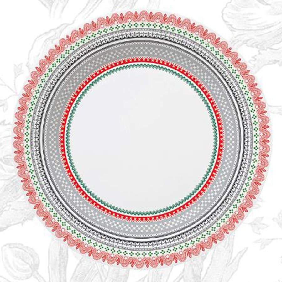 Scandinavian Winter Salad/Dessert Plate by Faiencerie De Gien-1