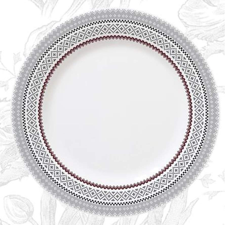Scandinavian Winter Salad/Dessert Plate by Faiencerie De Gien-1