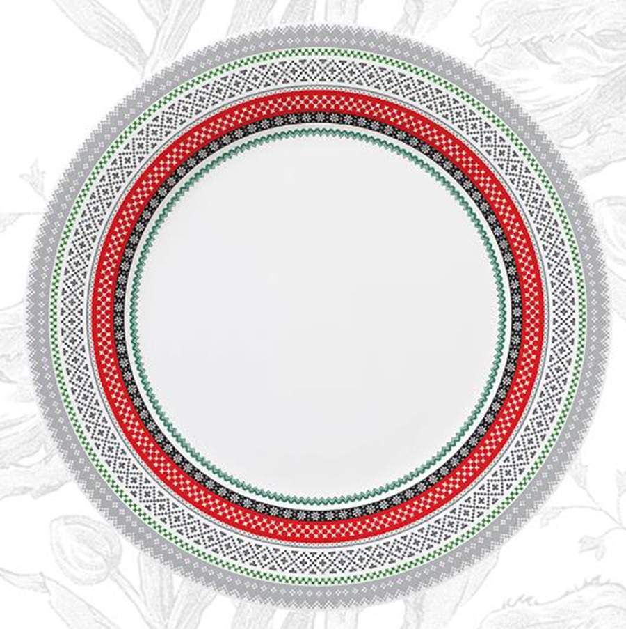 Scandinavian Winter Dinner Plate by Faiencerie De Gien-1