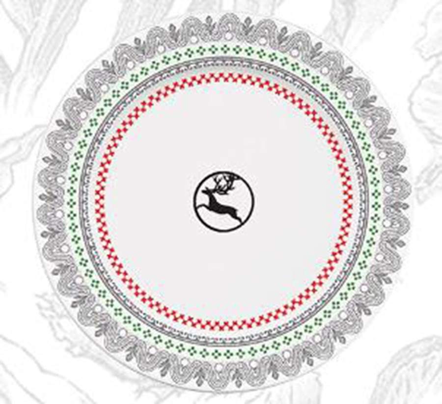 Scandinavian Winter Coaster by Faiencerie De Gien-1