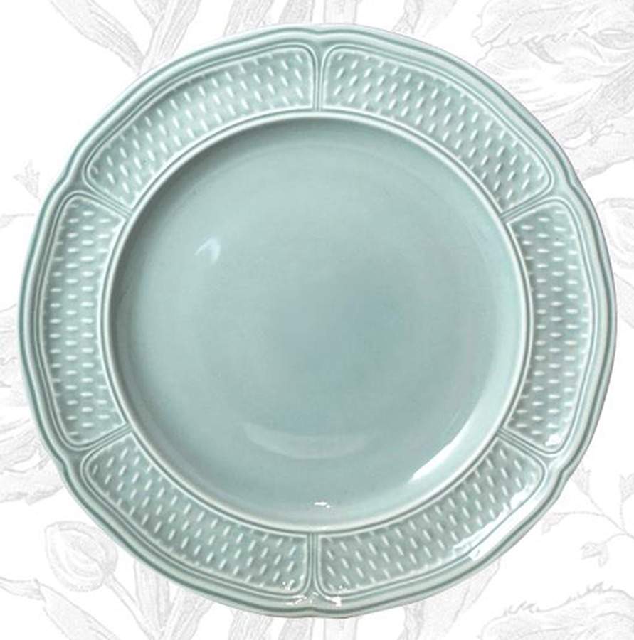 Pont Aux Choux Celadon (Earth Grey) Dinner Plate by Faiencerie De Gien-1