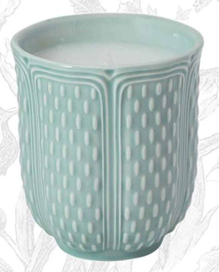 Pont Aux Choux Celadon (Earth Grey) Candle Cup by Faiencerie De Gien-1