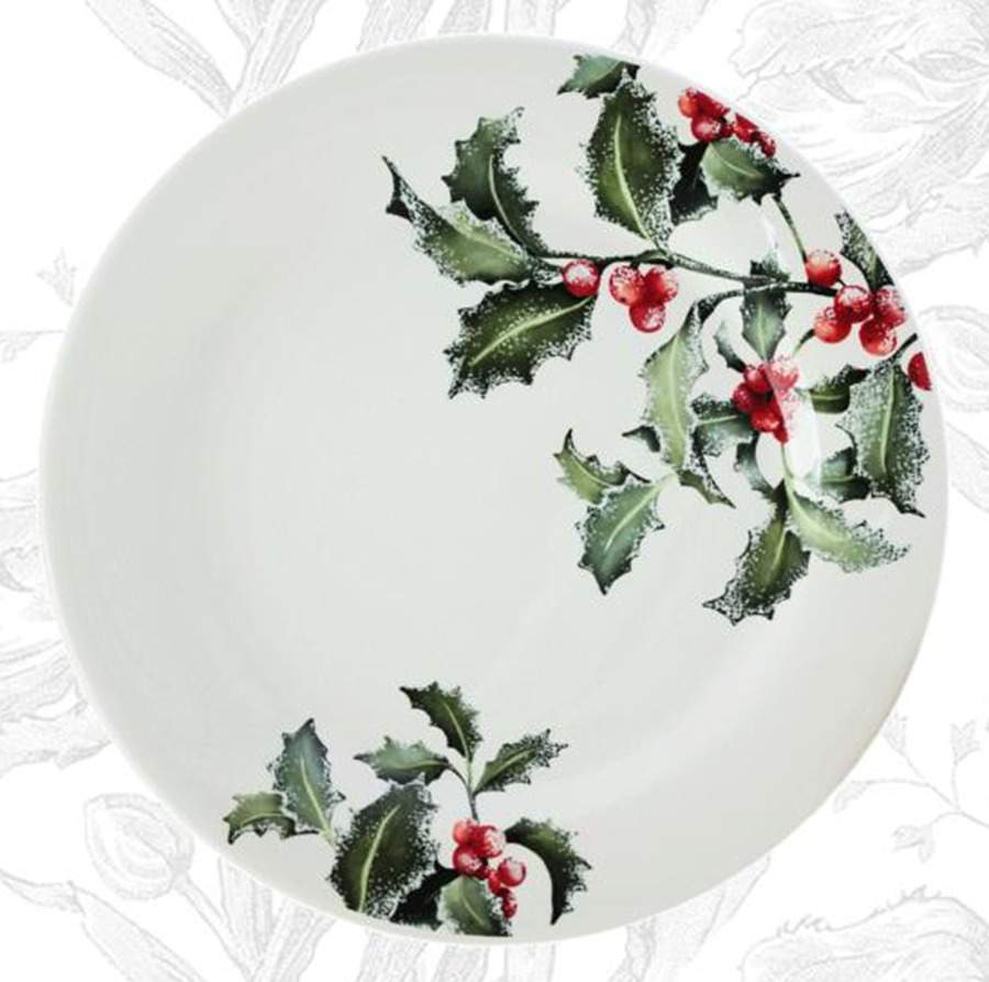 Holly Dinner Plate by Faiencerie De Gien-1