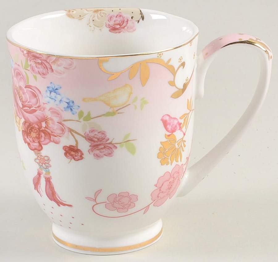 Pink Rose Dots Mug by Grace's Teaware-1