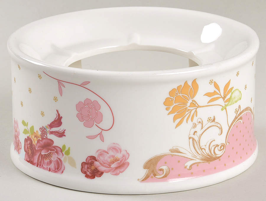 Pink Rose Dots Warmer Stand  (For Tea Pot) by Grace's Teaware-1