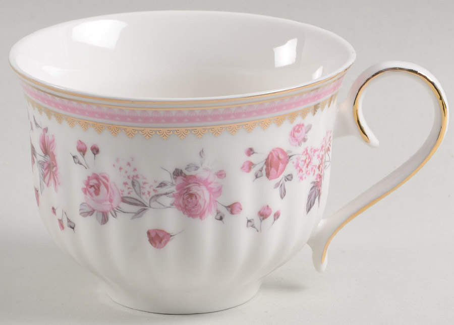 Pink Rose (Pink Band) Latte Cup by Grace's Teaware-1